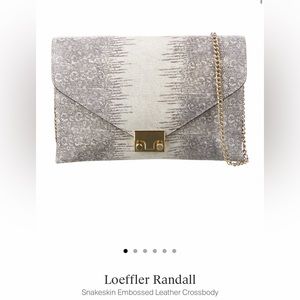 LOEFFLER RANDALL Snakeskin Embossed Leather Crossbody
